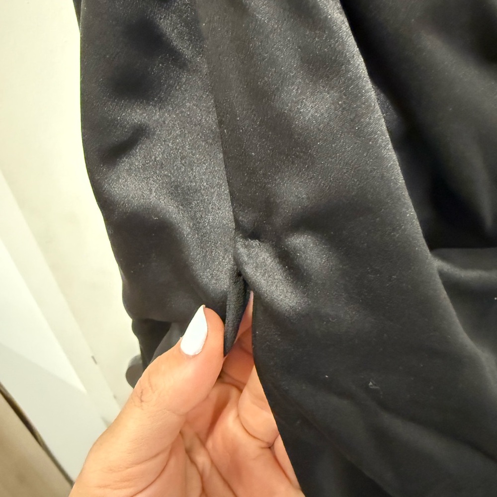 Lulu's Black Satin Dress, one shoulder, bridesmaid, wedding guest, formal - Picture 6 of 6